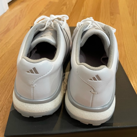 Adidas Women's Tour360 24 Boost Golf Shoes, White/Core Black/Silver Metallic - Picture 4 of 15